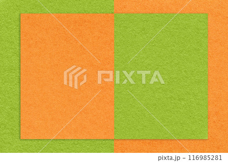 Texture orange and green paper background with geometric shape and pattern, macro. Craft ginger cardboard Texture orange and green paper background with geometric shape and pattern, macro. Craft ginger cardboard 116985281