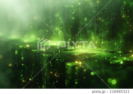Abstract green background with a lot of sparkles Abstract green background with a lot of sparkles 116985321