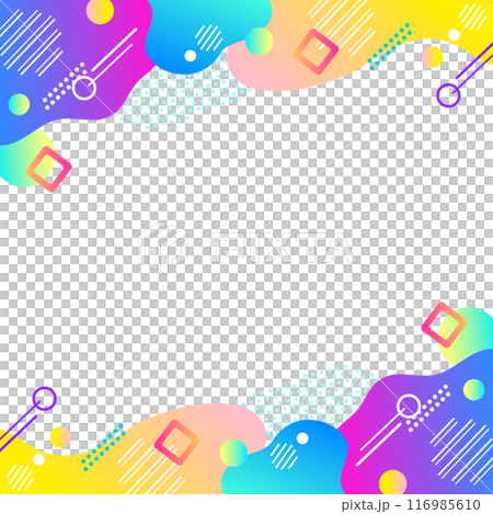 Creative frame background with fluid shapes and geometric gradients Square RGB 116985610