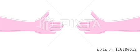 手を差し出して握手をしようとしているイラスト 116986615