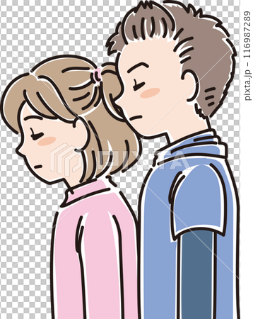 各年齡層的人_側身_閉著眼睛低頭_小學男生女生_兒童 116987289