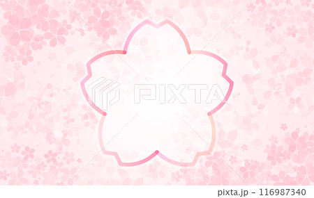 満開の桜の背景 116987340