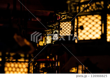 【奈良県】暗闇に浮かぶたくさんの灯籠が綺麗な春日大社 116988825