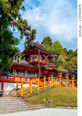 【奈良県】鮮やかな朱色が綺麗な春日大社 【奈良県】鮮やかな朱色が綺麗な春日大社 116988846