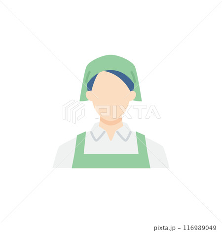 エプロンをしている女性店員 エプロンをしている女性店員 116989049