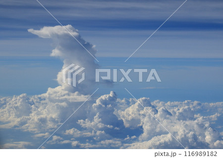 上空で発達する積乱雲 116989182