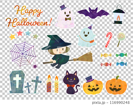 可愛的萬聖節插畫素材 116990248