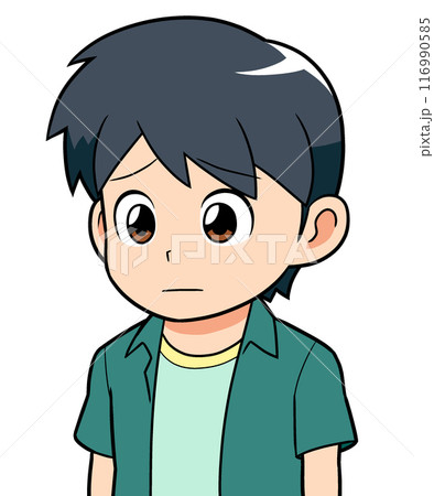 子供 男の子 困り顔 子供 男の子 困り顔 116990585