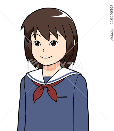 学生　女子　ほほえみ 116990598