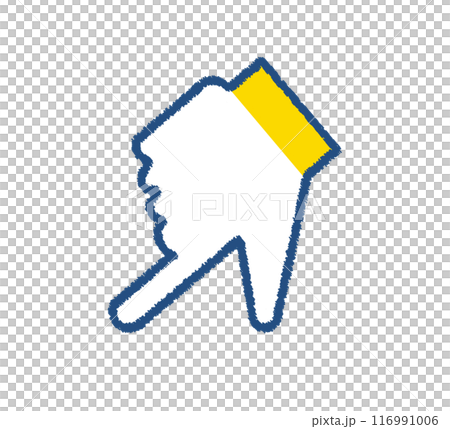 Pointing finger mark business illustration material 116991006