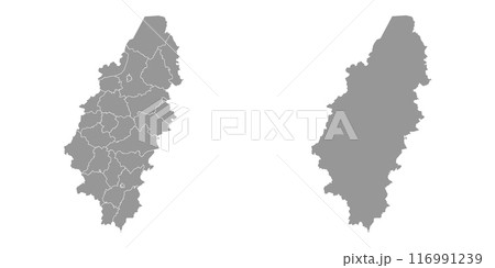 Pskov Oblast map, administrative division of Russia. Vector illustration. Pskov Oblast map, administrative division of Russia. Vector illustration. 116991239