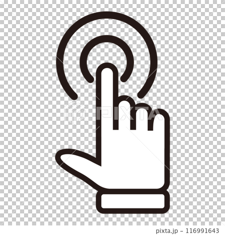 touch hand cursor click icon 116991643
