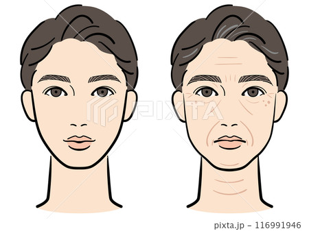 若い男性と老化した男性 116991946