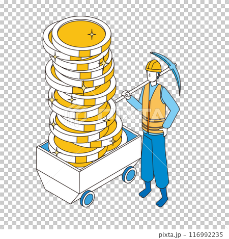 一獲千金のイメージイラスト 116992235