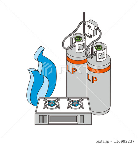 プロパンガスとガスコンロ プロパンガスとガスコンロ 116992237