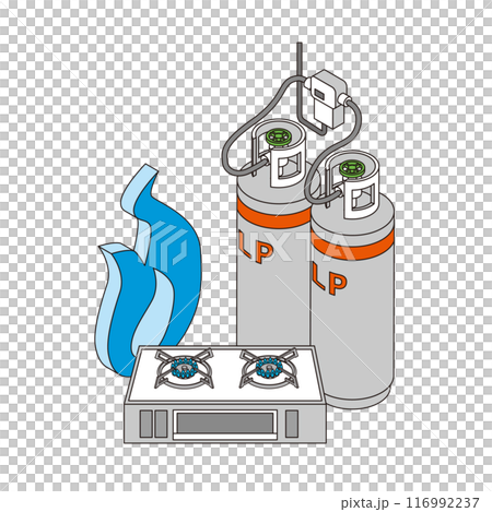 プロパンガスとガスコンロ プロパンガスとガスコンロ 116992237