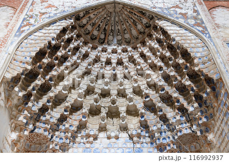 Mihrab in the winter mosque of Abdulaziz Khan Madrasah, Bukhara 116992937