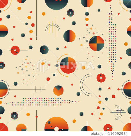 Geometric shapes, abstract, seamless pattern 116992984