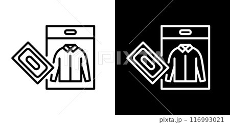 服の防虫剤のシンプルなラインアイコン 116993021