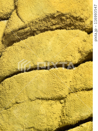 Bread with bacterium of mold . Macro photography 116993547
