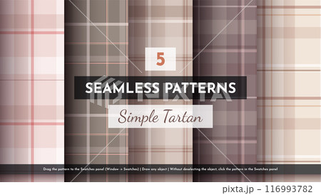 10 Seamless Simple Tartan Patterns 10 Seamless Simple Tartan Patterns 116993782