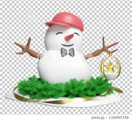 3d snowman hand holding snow globe with pine leaves, snowflake isolated. merry christmas and festive new year concept, 3d illustration render 3d snowman hand holding snow globe with pine leaves, snowflake isolated. merry christmas and festive new year concept, 3d illustration render 116993788