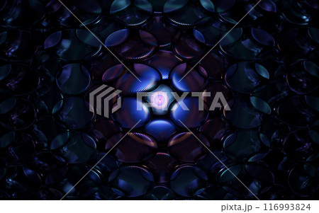 3d surface abstract background. rainbow colors, glass wave texture, 3d illustration render 116993824