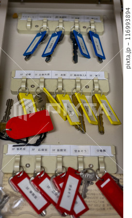 管理物件(マンション)のキーボックスとキー(鍵束) 管理物件(マンション)のキーボックスとキー(鍵束) 116993894