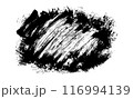 墨　ガサガサ　フレーム　楕円 116994139
