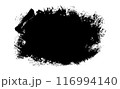 墨　ガサガサ　フレーム　楕円 116994140
