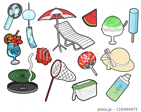 夏っぽいイラストセット 116994973