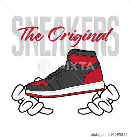 Sneakers shoe slogan t-shirt streetwear. Sneaker typography slogan tshirt design concept. Vector icon logo illustration. Sneakers shoe slogan t-shirt streetwear. Sneaker typography slogan tshirt design concept. Vector icon logo illustration. 116995235