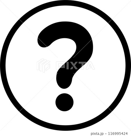 丸囲みはてなマーク　疑問　？　アイコン　Question	 116995424