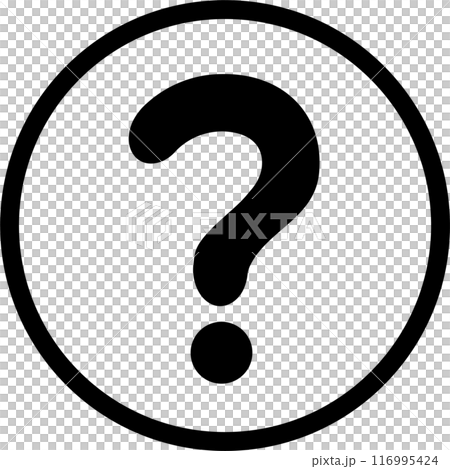 丸囲みはてなマーク　疑問　？　アイコン　Question	 116995424