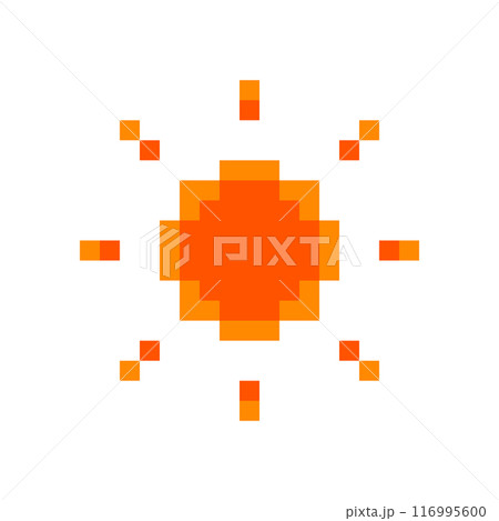 ドットで描かれた太陽 116995600