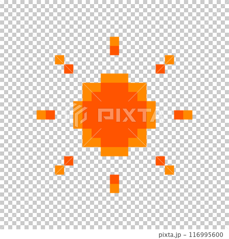 ドットで描かれた太陽 116995600