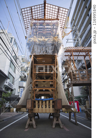 祇園祭 シートに覆われる船鉾5 祇園祭 シートに覆われる船鉾5 116995840