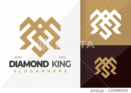 Letter S Diamond King Logo design vector symbol icon illustration 116996508