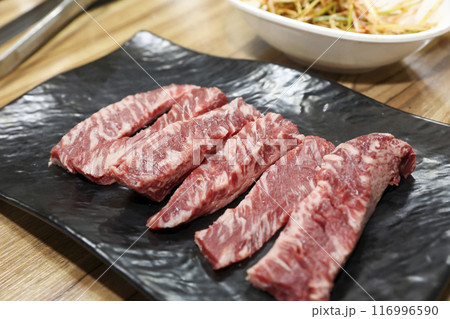 Korean bbq Grilled Boneless Galbi 116996590