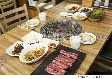 Korean bbq Grilled Boneless Galbi 116996592