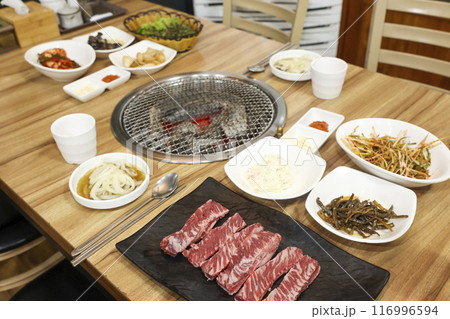 Korean bbq Grilled Boneless Galbi 116996594