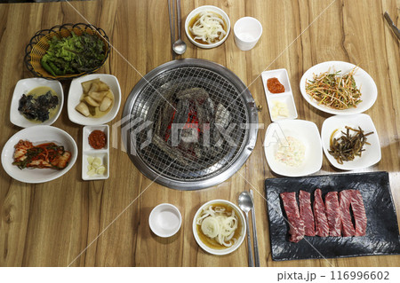 Korean bbq Grilled Boneless Galbi 116996602