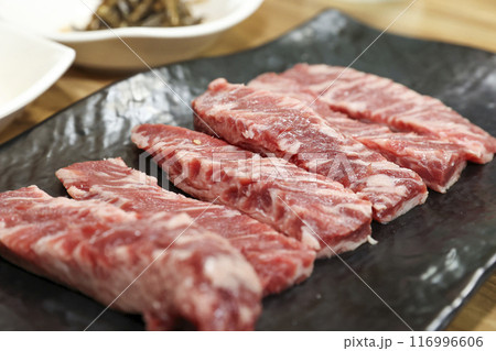 Korean bbq Grilled Boneless Galbi 116996606