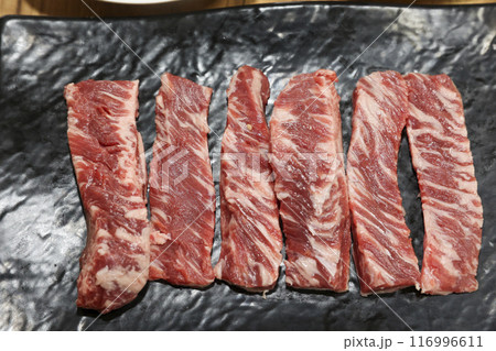 Korean bbq Grilled Boneless Galbi 116996611