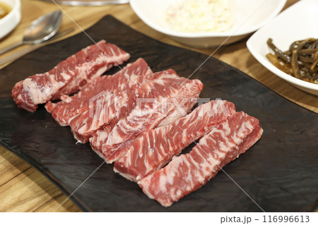 Korean bbq Grilled Boneless Galbi 116996613