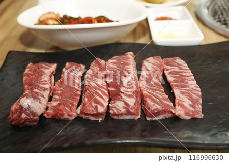 Korean bbq Grilled Boneless Galbi 116996630