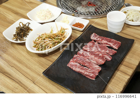 Korean bbq Grilled Boneless Galbi 116996641