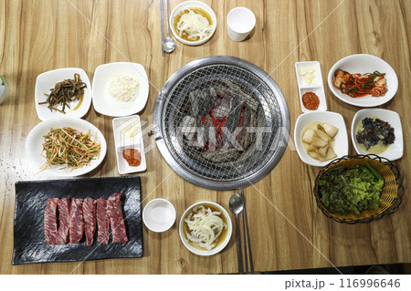 Korean bbq Grilled Boneless Galbi 116996646