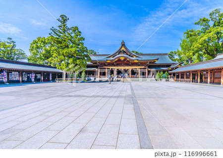 日本の寒川都市景観 相模國一之宮 寒川神社・御本殿などを望む=令和6年7月21日 日本の寒川都市景観 相模國一之宮 寒川神社・御本殿などを望む=令和6年7月21日 116996661