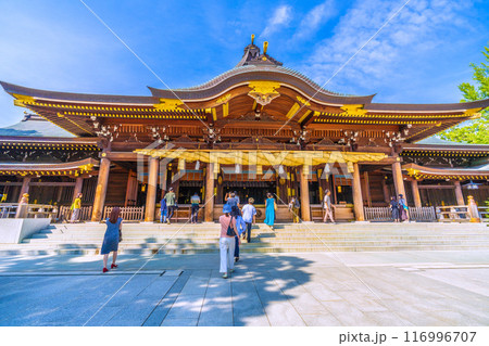 日本の寒川都市景観 相模國一之宮 寒川神社・御本殿などを望む=令和6年7月21日 日本の寒川都市景観 相模國一之宮 寒川神社・御本殿などを望む=令和6年7月21日 116996707